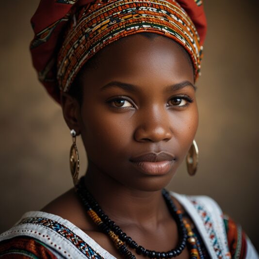 Leonardo_Lightning_XL_A_portrait_of_young_beautiful_woman_from_0