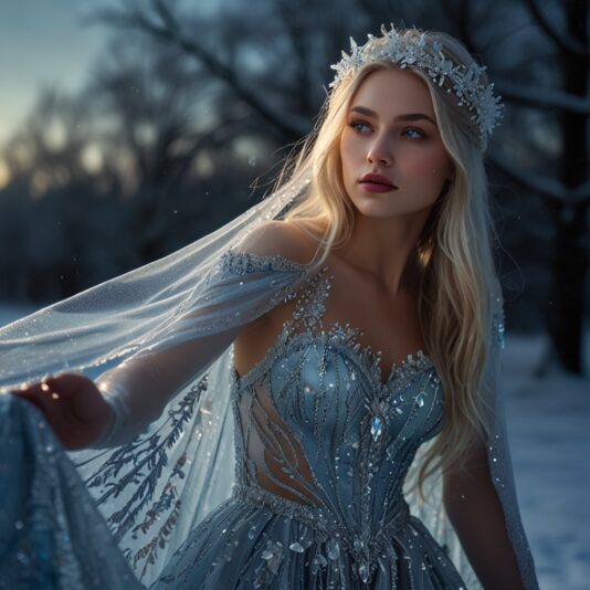 Leonardo_Lightning_XL_An_ethereally_enchanting_Snow_Queen_radi_0