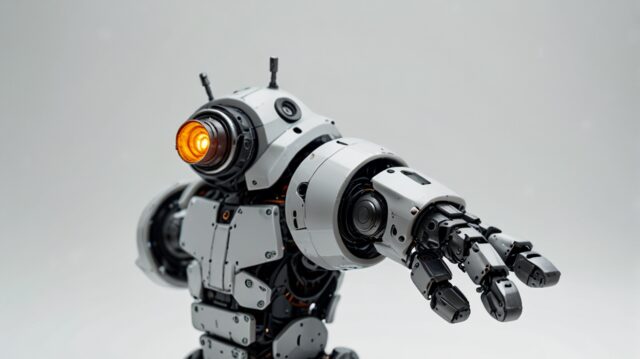 Leonardo_Lightning_XL_A_robots_left_hand_pointing_its_index_fi_3